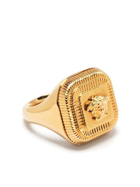 signet ring versace|Versace ring real gold.